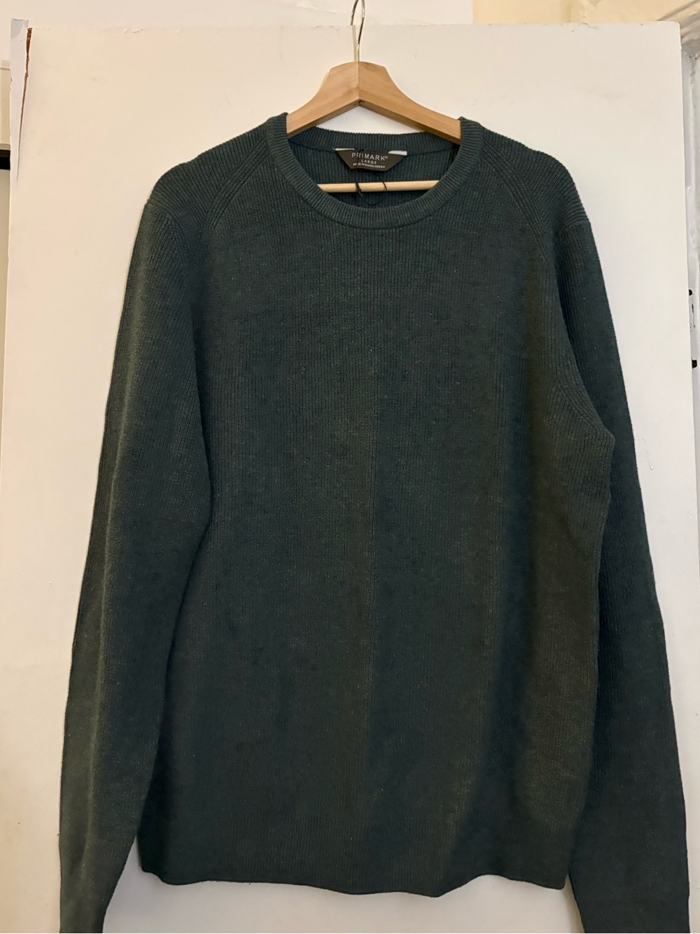 Primark Men's Crewneck Sweater in Olive